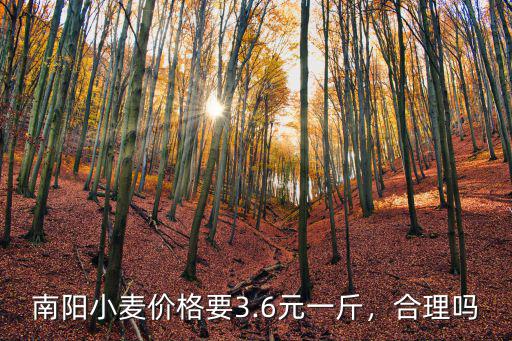南陽小麥價格要3.6元一斤，合理嗎