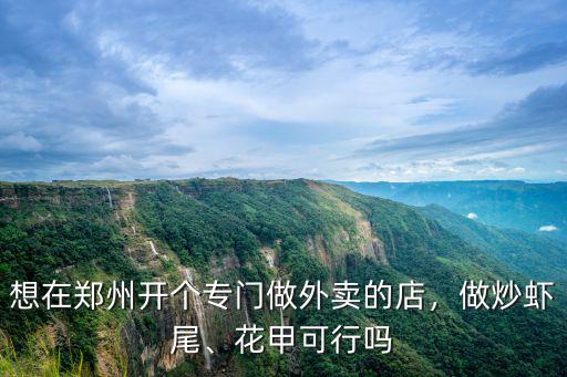 想在鄭州開個專門做外賣的店，做炒蝦尾、花甲可行嗎
