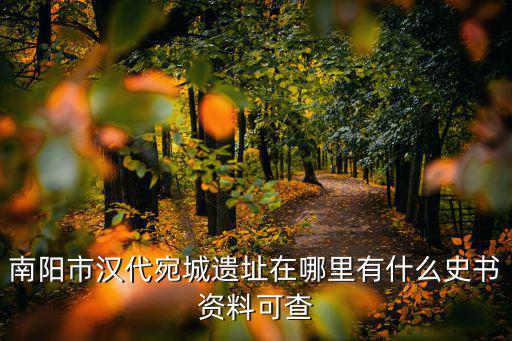 南陽市漢代宛城遺址在哪里有什么史書資料可查