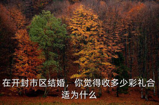在開(kāi)封市區(qū)結(jié)婚，你覺(jué)得收多少彩禮合適為什么