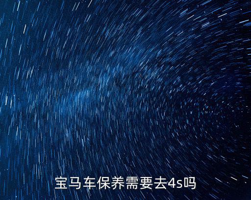 寶馬車保養需要去4s嗎