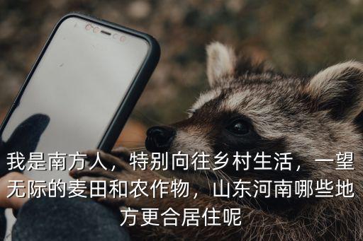 我是南方人，特別向往鄉(xiāng)村生活，一望無際的麥田和農(nóng)作物，山東河南哪些地方更合居住呢