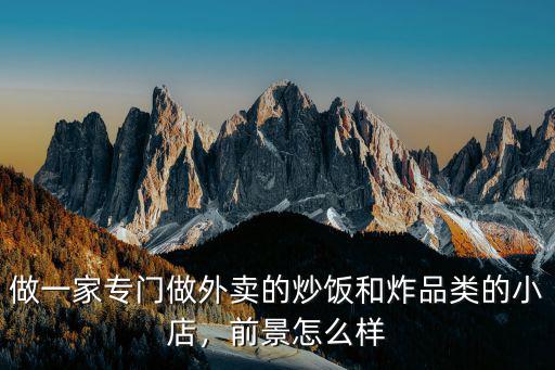 做一家專門做外賣的炒飯和炸品類的小店，前景怎么樣