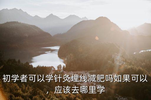 初學者可以學針灸埋線減肥嗎如果可以，應該去哪里學