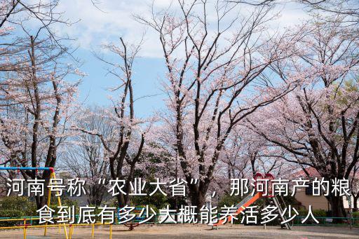 河南號(hào)稱“農(nóng)業(yè)大省”，那河南產(chǎn)的糧食到底有多少大概能養(yǎng)活多少人