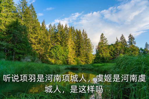 張開印是河南虞城哪里人,聽說項羽是河南項城人
