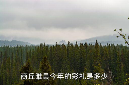 商丘睢縣今年的彩禮是多少