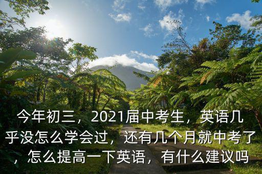今年初三，2021屆中考生，英語幾乎沒怎么學會過，還有幾個月就中考了，怎么提高一下英語，有什么建議嗎