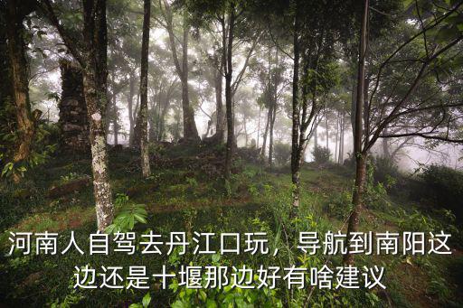 河南人自駕去丹江口玩，導航到南陽這邊還是十堰那邊好有啥建議