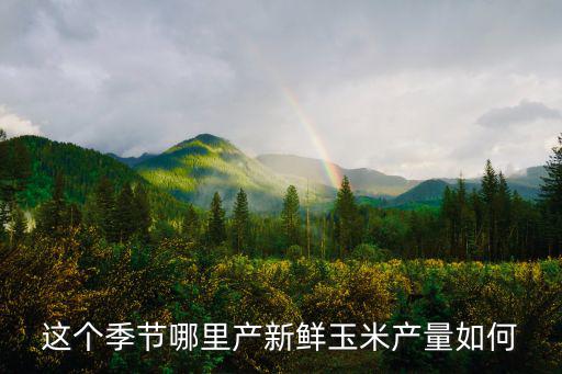 這個季節哪里產新鮮玉米產量如何