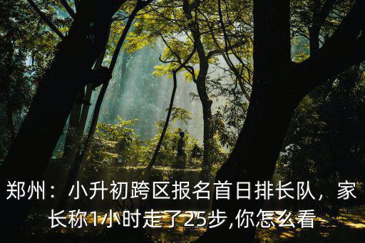 鄭州：小升初跨區(qū)報(bào)名首日排長(zhǎng)隊(duì)，家長(zhǎng)稱1小時(shí)走了25步,你怎么看