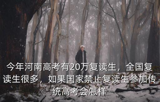 今年河南高考有20萬(wàn)復(fù)讀生，全國(guó)復(fù)讀生很多，如果國(guó)家禁止復(fù)讀生參加傳統(tǒng)高考會(huì)怎樣