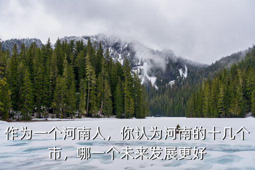 作為一個河南人，你認(rèn)為河南的十幾個市，哪一個未來發(fā)展更好