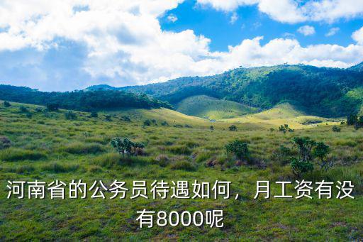 河南省的公務員待遇如何，月工資有沒有8000呢