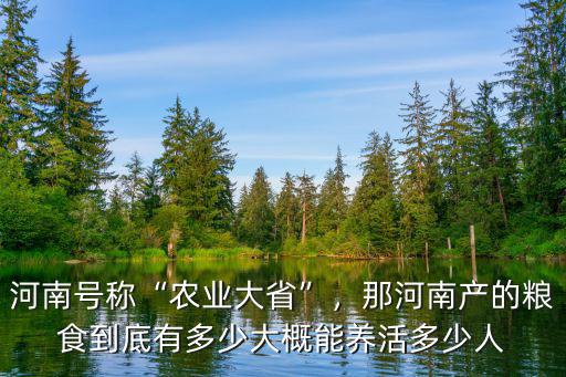 河南號稱“農業大省”，那河南產的糧食到底有多少大概能養活多少人