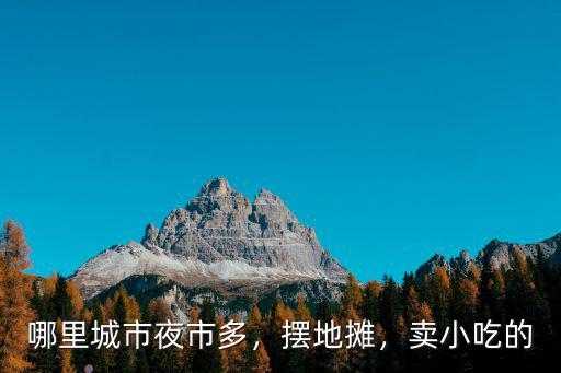 哪里城市夜市多，擺地?cái)偅u小吃的