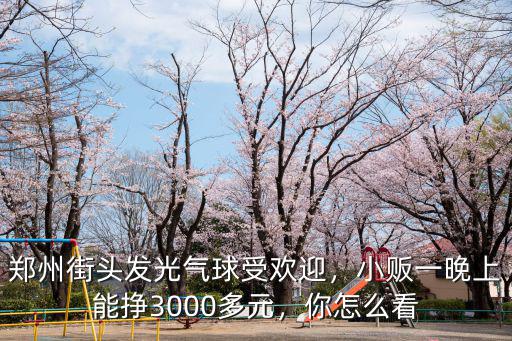 鄭州街頭發(fā)光氣球受歡迎，小販一晚上能掙3000多元，你怎么看