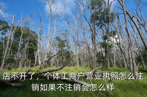 店不開了，個體工商戶營業(yè)執(zhí)照怎么注銷如果不注銷會怎么樣