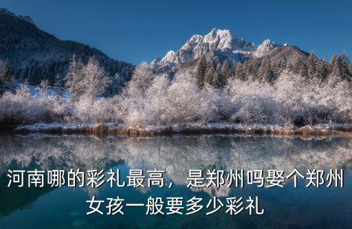 河南社旗結婚的彩禮需要多少錢,河南哪的彩禮最高