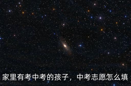 家里有考中考的孩子，中考志愿怎么填