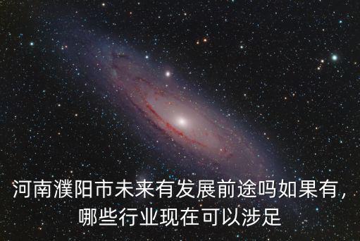 河南濮陽市未來有發展前途嗎如果有，哪些行業現在可以涉足