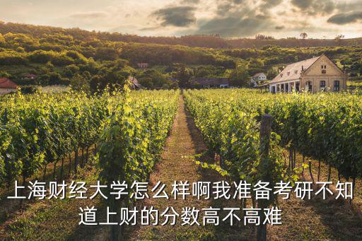 上海財經(jīng)大學(xué)怎么樣啊我準(zhǔn)備考研不知道上財?shù)姆謹(jǐn)?shù)高不高難
