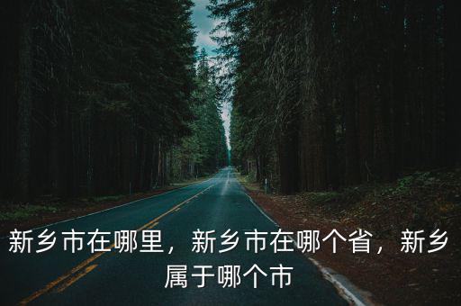 新鄉(xiāng)市在哪里，新鄉(xiāng)市在哪個省，新鄉(xiāng)屬于哪個市