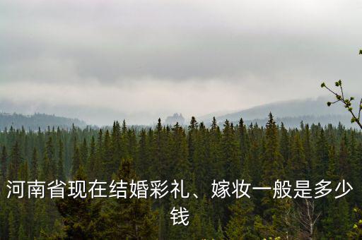 河南省現(xiàn)在結(jié)婚彩禮、嫁妝一般是多少錢