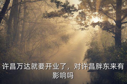 許昌萬達就要開業了，對許昌胖東來有影響嗎
