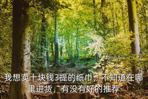 我想賣十塊錢3提的紙巾，不知道在哪里進貨，有沒有好的推薦