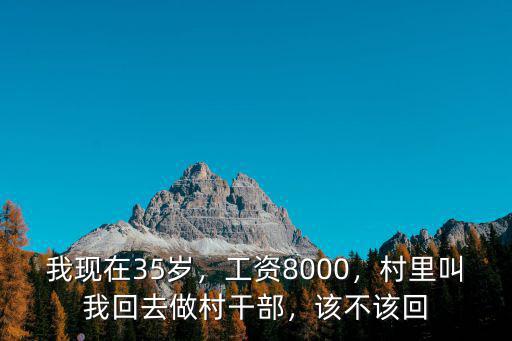 我現(xiàn)在35歲，工資8000，村里叫我回去做村干部，該不該回