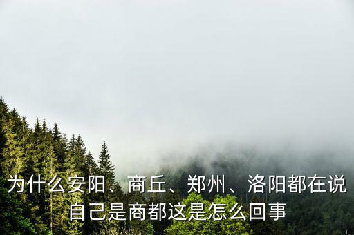 為什么安陽、商丘、鄭州、洛陽都在說自己是商都這是怎么回事