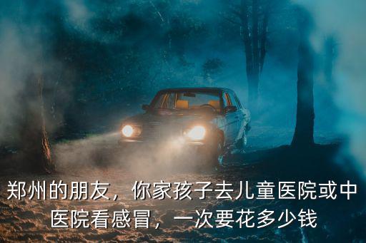 鄭州的朋友，你家孩子去兒童醫(yī)院或中醫(yī)院看感冒，一次要花多少錢