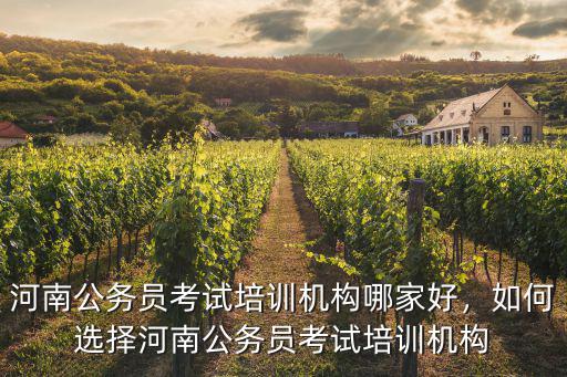 河南公務(wù)員考試培訓(xùn)機構(gòu)哪家好，如何選擇河南公務(wù)員考試培訓(xùn)機構(gòu)