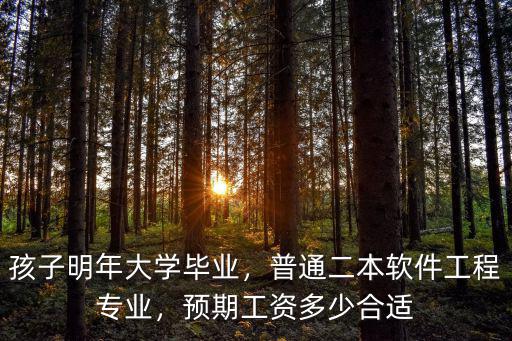 孩子明年大學畢業，普通二本軟件工程專業，預期工資多少合適