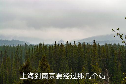 上海到南京要經過那幾個站