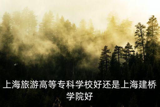 上海旅游高等專科學(xué)校好還是上海建橋?qū)W院好