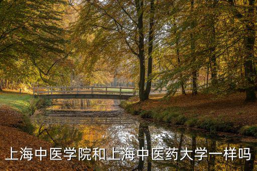 上海中醫(yī)學院和上海中醫(yī)藥大學一樣嗎