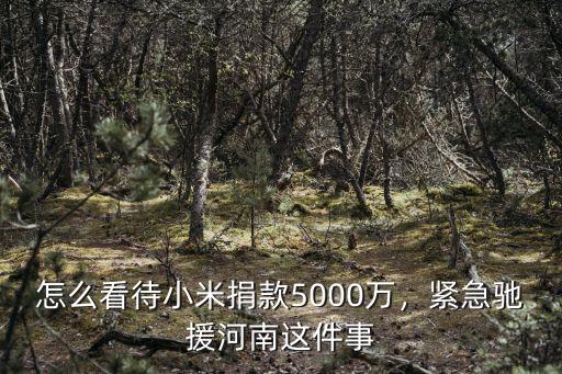 怎么看待小米捐款5000萬，緊急馳援河南這件事