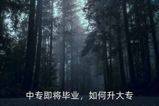 中專即將畢業，如何升大專