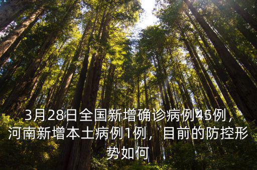 3月28日全國(guó)新增確診病例45例，河南新增本土病例1例，目前的防控形勢(shì)如何