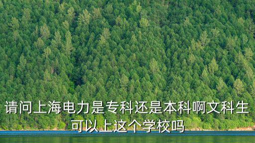 上海電力，請問上海電力是專科還是本科啊文科生可以上這個學校嗎