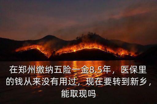 在鄭州繳納五險(xiǎn)一金8.5年，醫(yī)保里的錢從來沒有用過，現(xiàn)在要轉(zhuǎn)到新鄉(xiāng)，能取現(xiàn)嗎