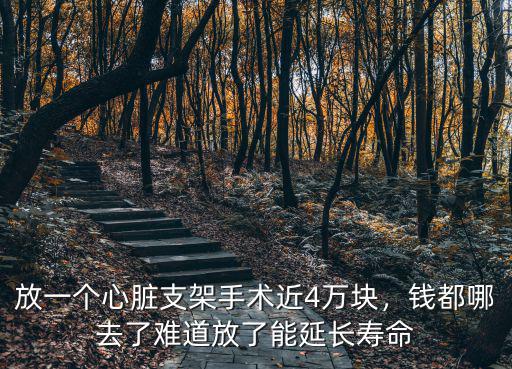 放一個心臟支架手術近4萬塊，錢都哪去了難道放了能延長壽命