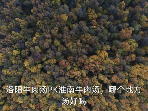 洛陽牛肉湯PK淮南牛肉湯，哪個地方湯好喝