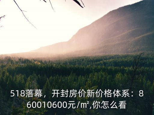 518落幕，開封房價新價格體系：860010600元/㎡,你怎么看