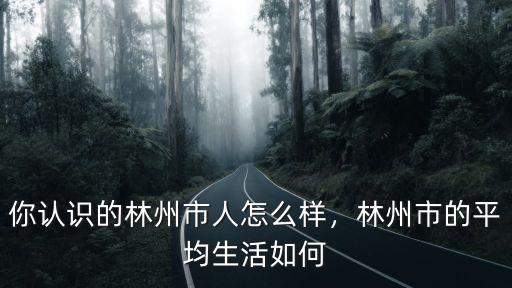 你認(rèn)識的林州市人怎么樣，林州市的平均生活如何
