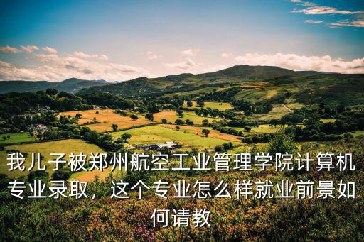 我兒子被鄭州航空工業(yè)管理學院計算機專業(yè)錄取，這個專業(yè)怎么樣就業(yè)前景如何請教