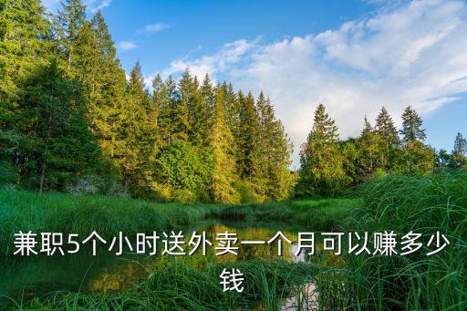 兼職5個小時送外賣一個月可以賺多少錢