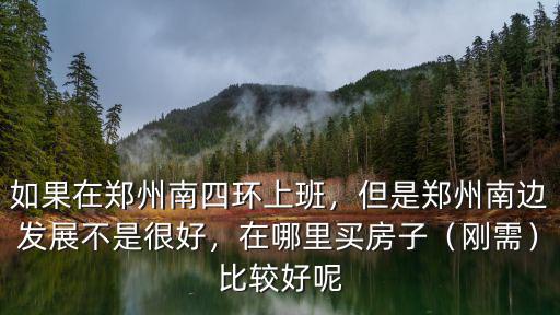 如果在鄭州南四環(huán)上班，但是鄭州南邊發(fā)展不是很好，在哪里買房子（剛需）比較好呢